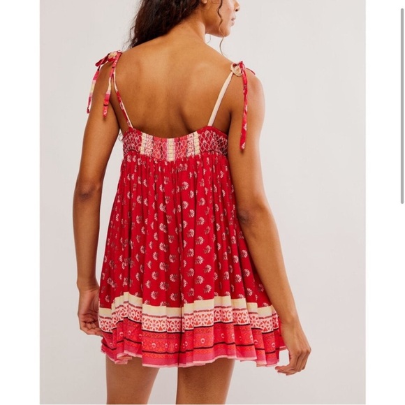 Free People Rule The World Romper in Ruby Combo Size Large NWT - Picture 3 of 12